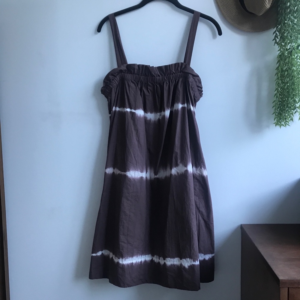 Anthropologie Othilia Brown Tie Dye Dress